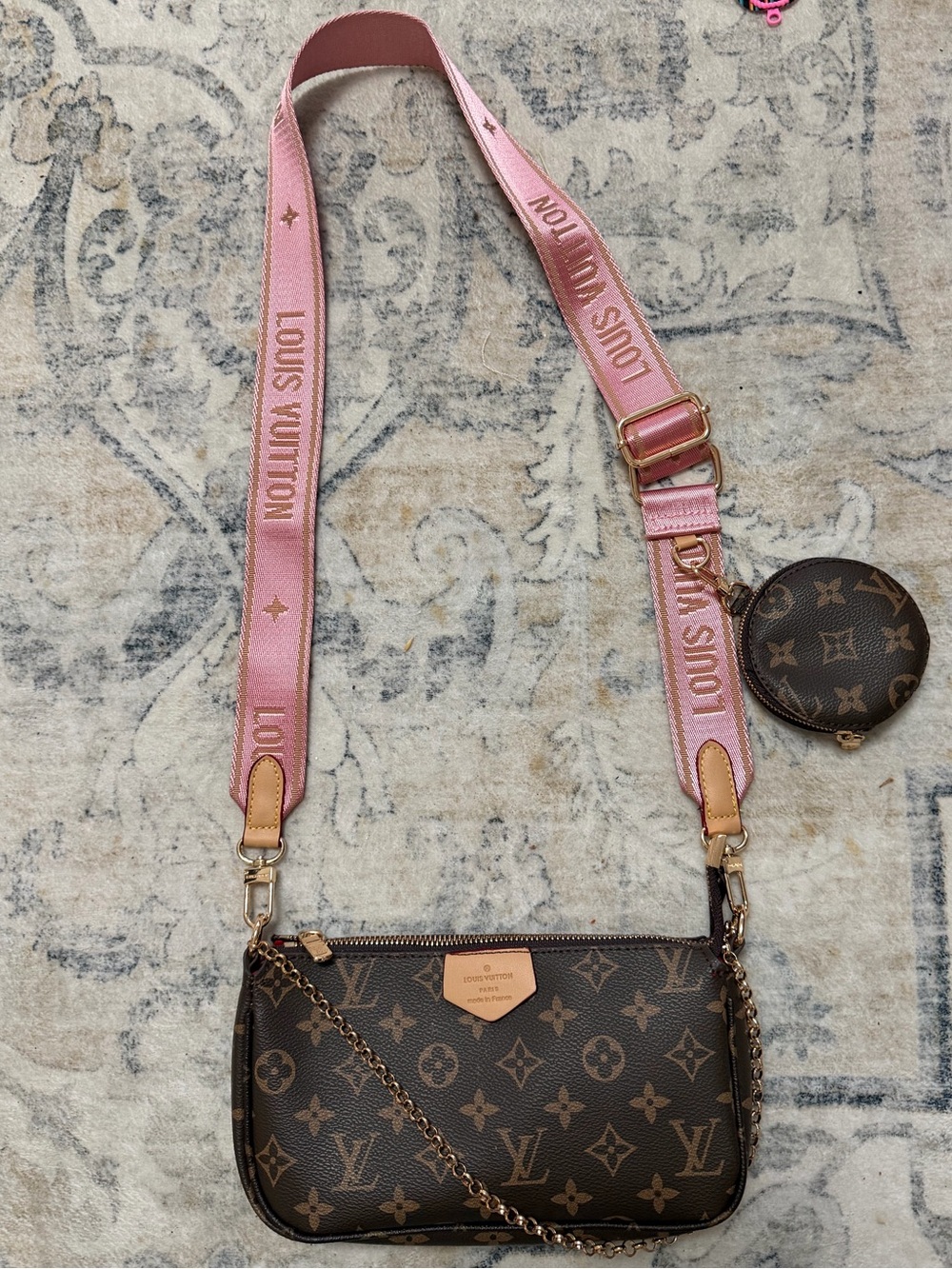 Strap Monogram Pochette Accessory Bag
